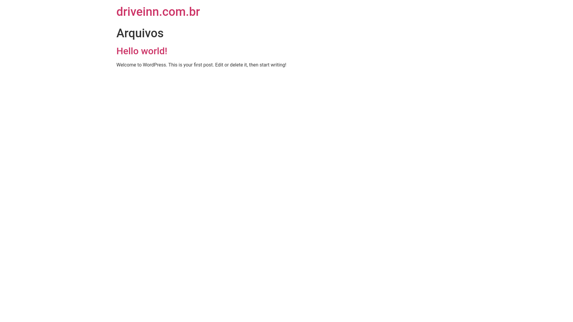 website screenshot of https://driveinn.com.br/