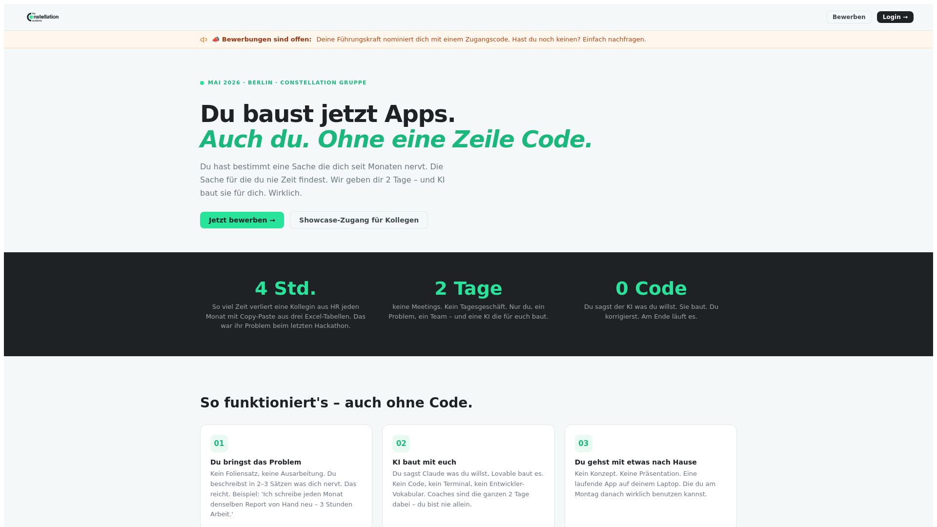 website screenshot of https://constellation-builds.pages.dev/