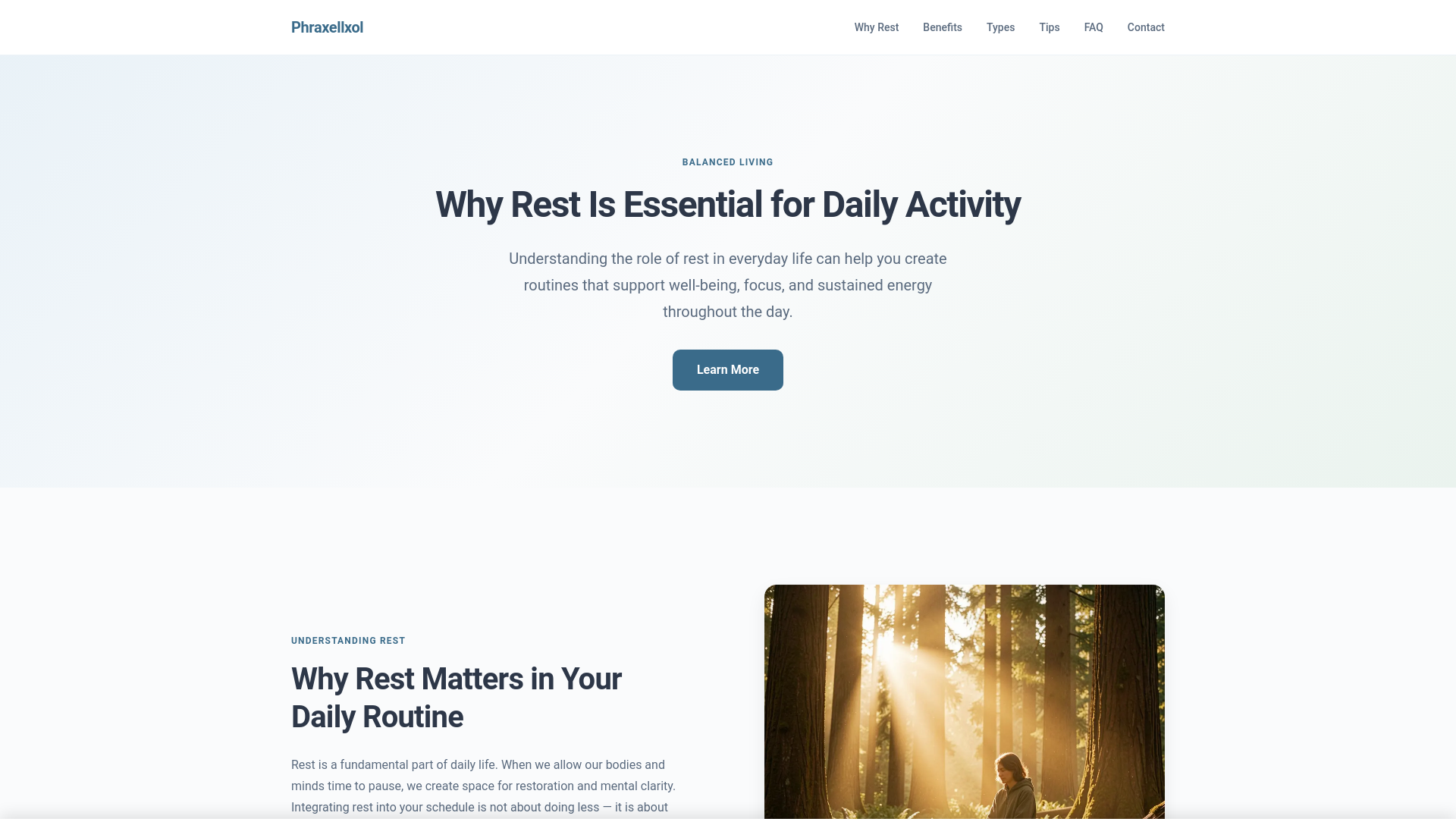 website screenshot of https://phraxellxol.world/