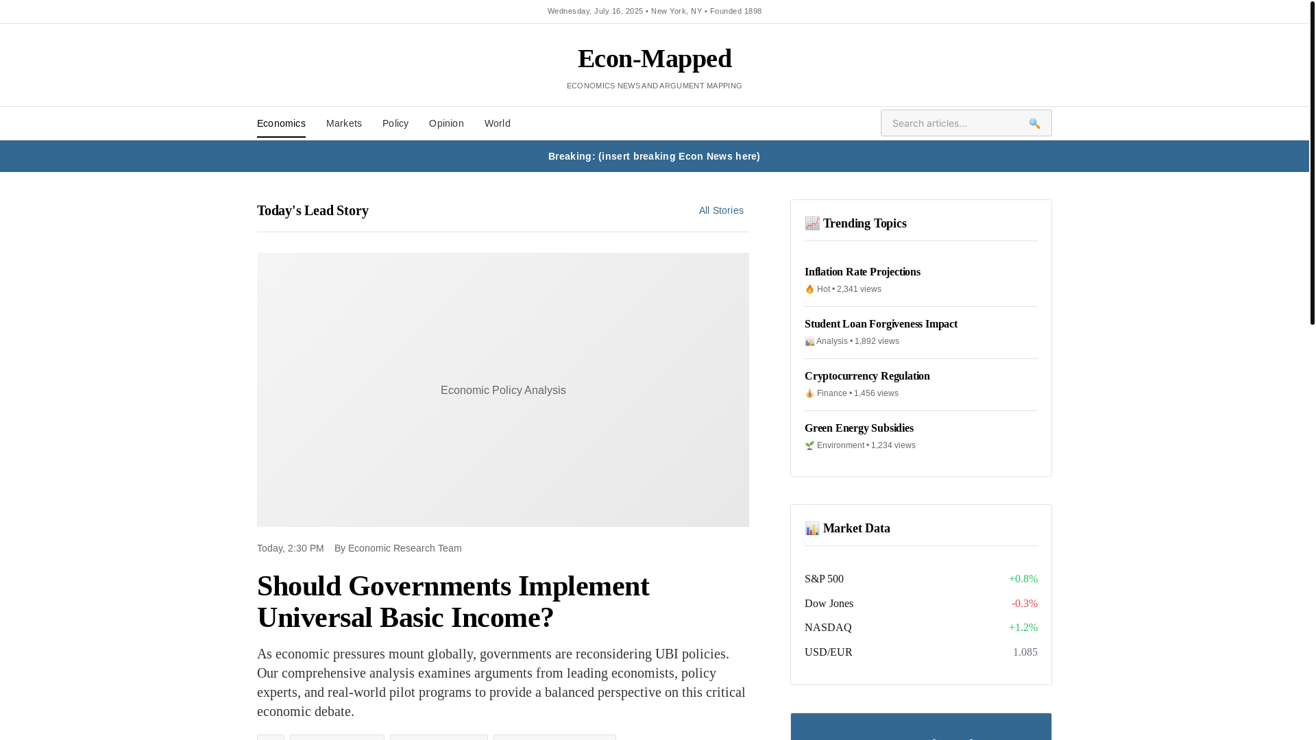 website screenshot of https://mappednews.org/
