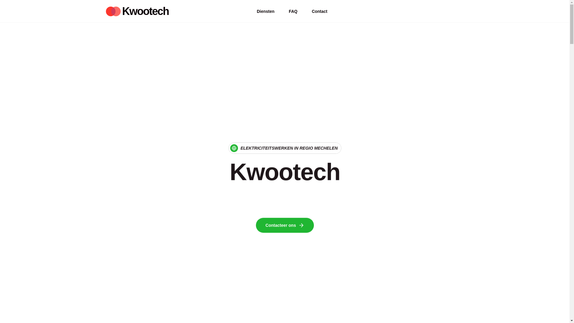 website screenshot of https://kwootech.be/