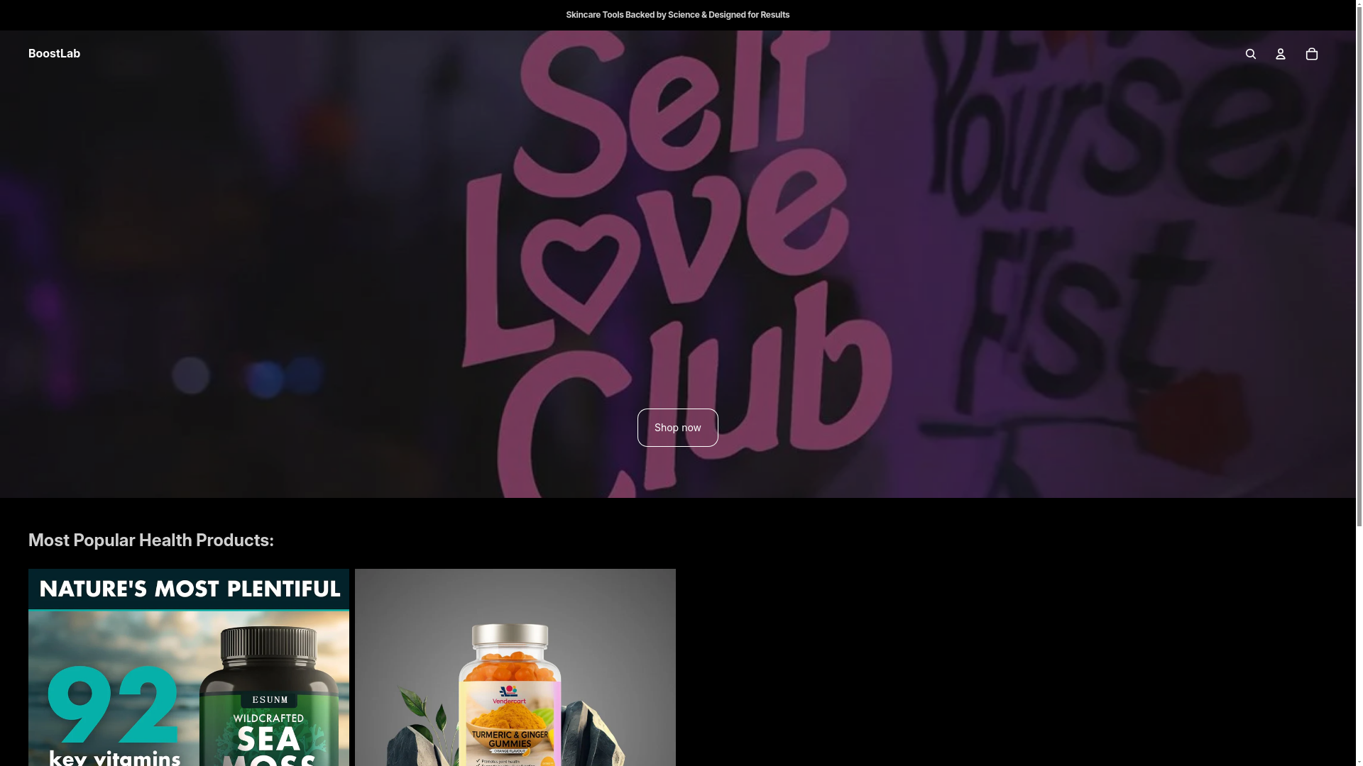 website screenshot of https://boostlabhealth.com/