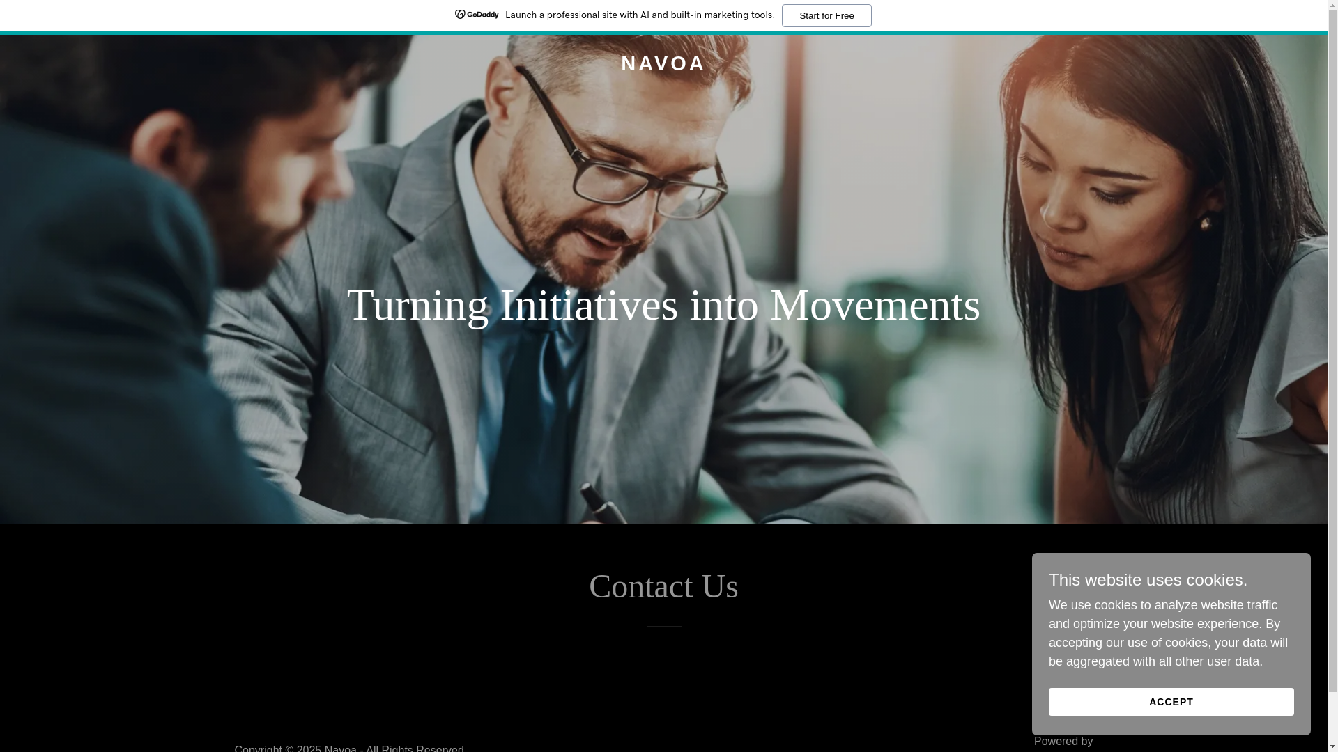 website screenshot of https://navoa.in/