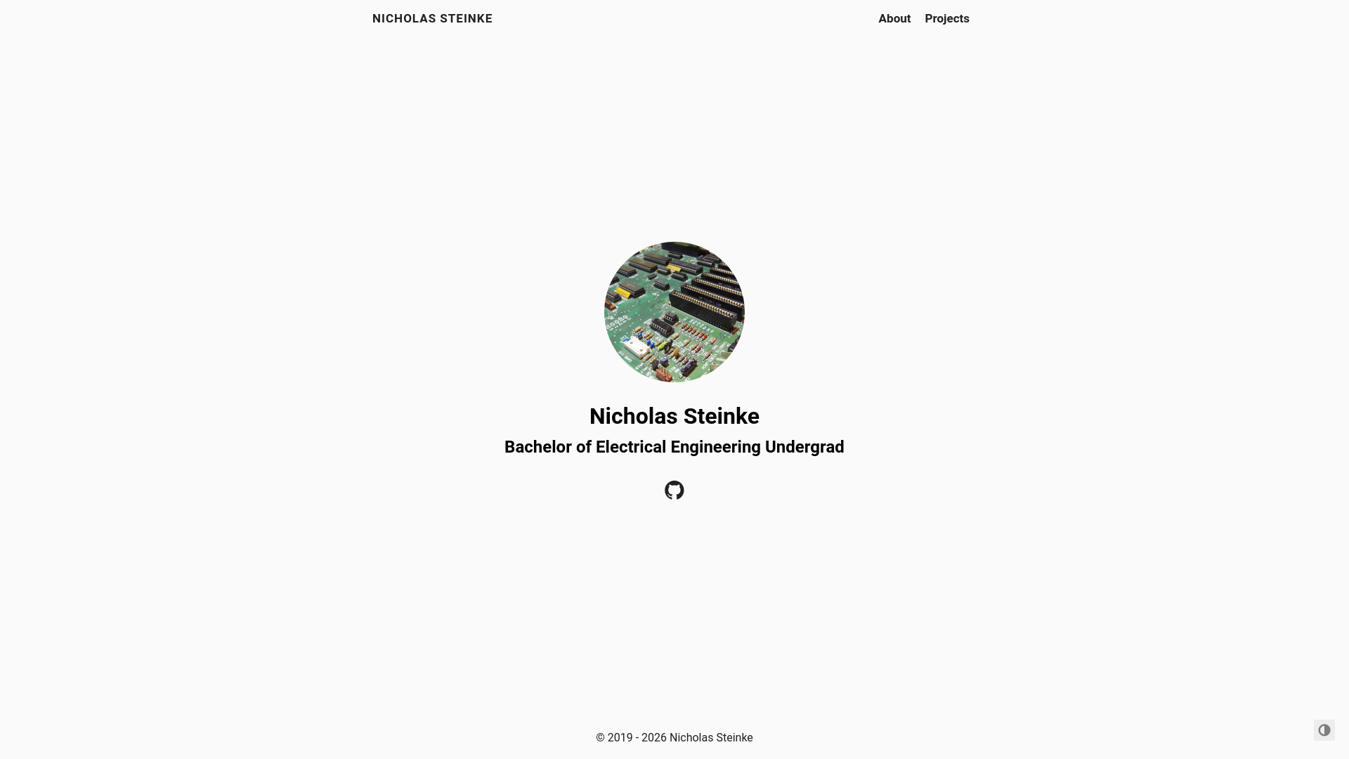 website screenshot of https://personal-site-aaf.pages.dev/