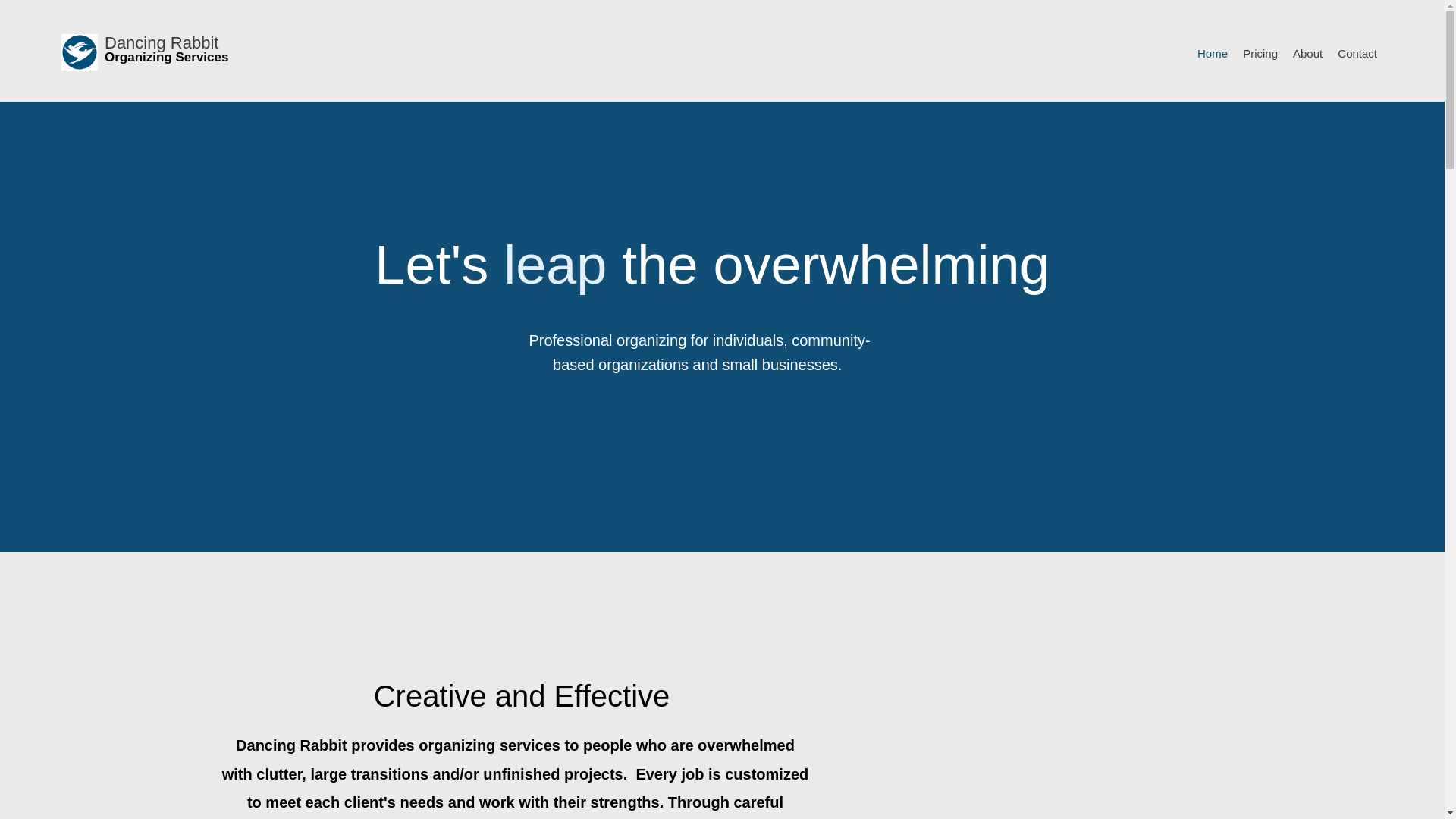 website screenshot of https://dancingrabbitllc.com/