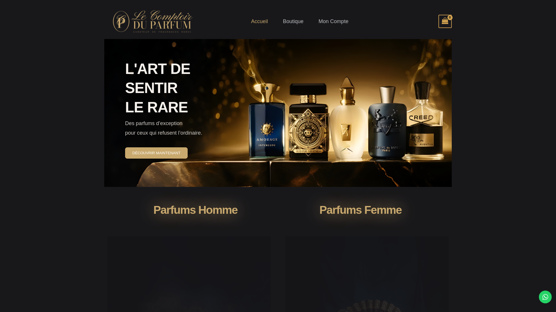 website screenshot of https://le-comptoir-du-parfum.com/