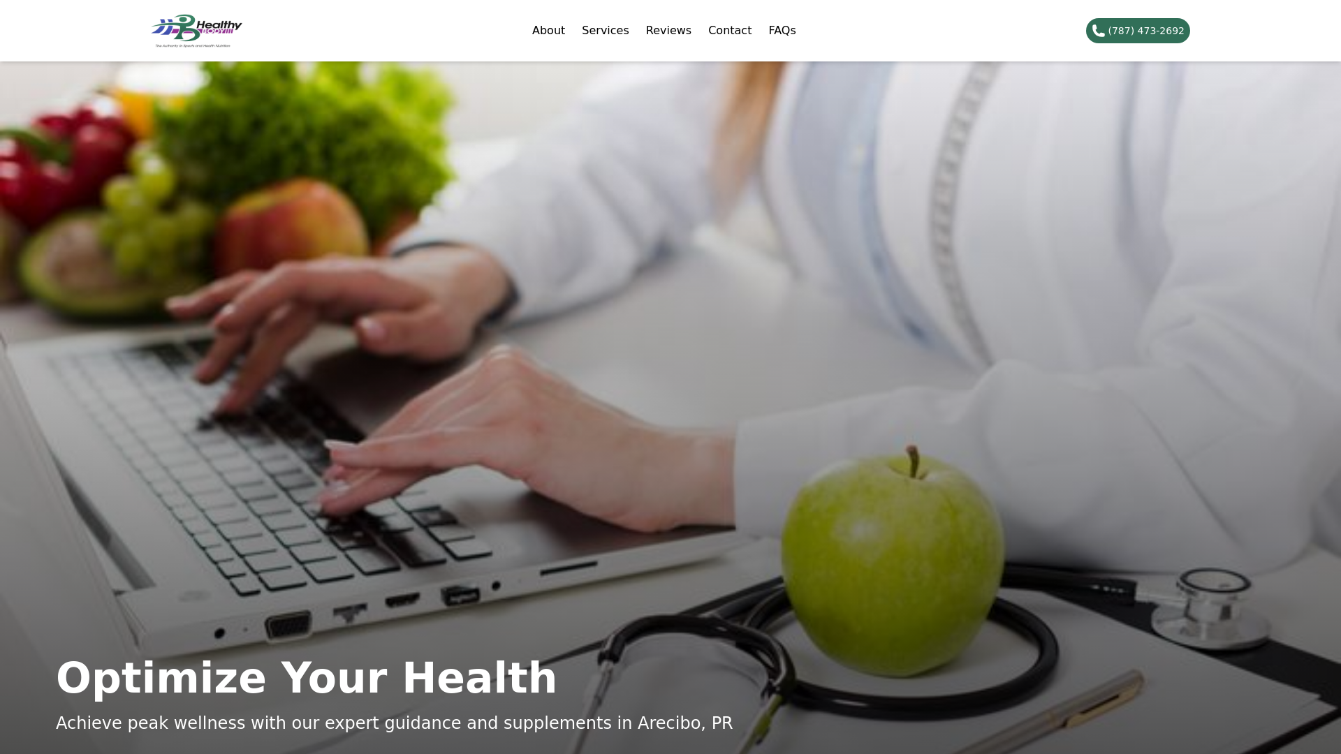 website screenshot of https://healthybodyforlifepr.com/