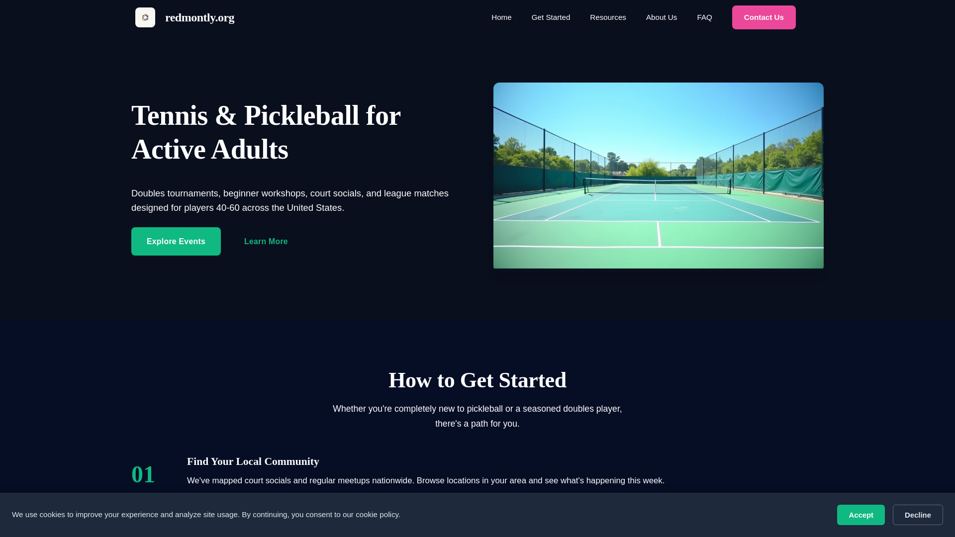 website screenshot of https://redmontly.org/