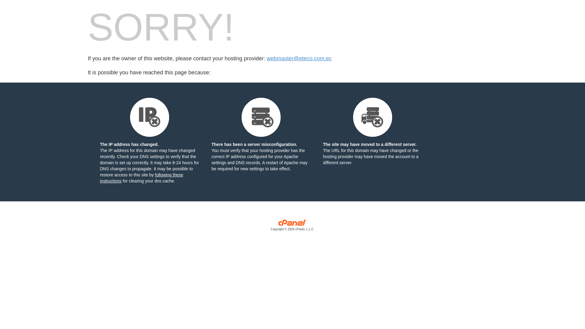 website screenshot of https://eteco.com.ec