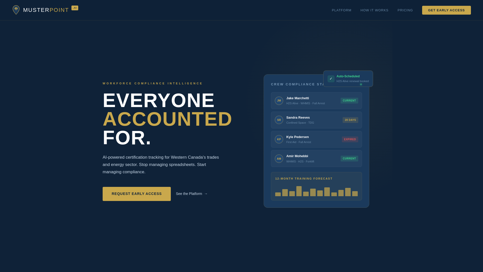 website screenshot of https://musterpoint.ai/