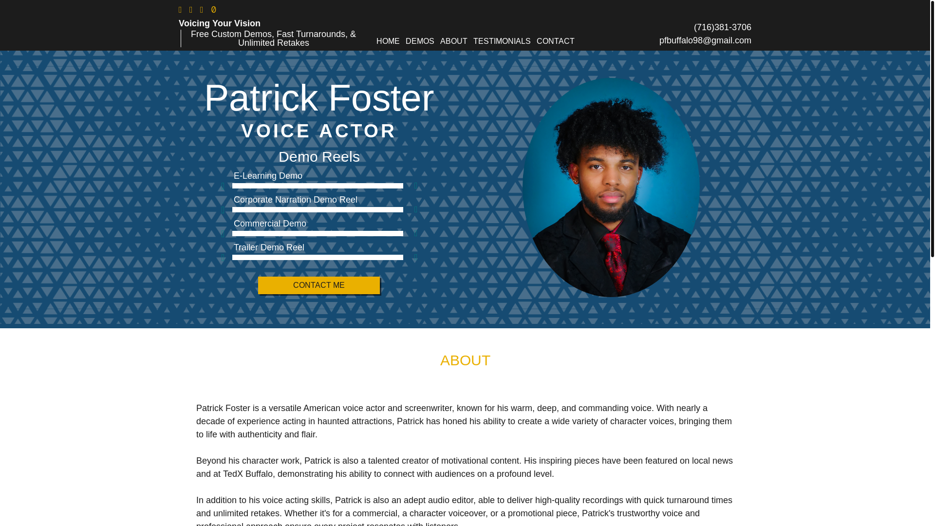 website screenshot of https://patrickfvo.com/