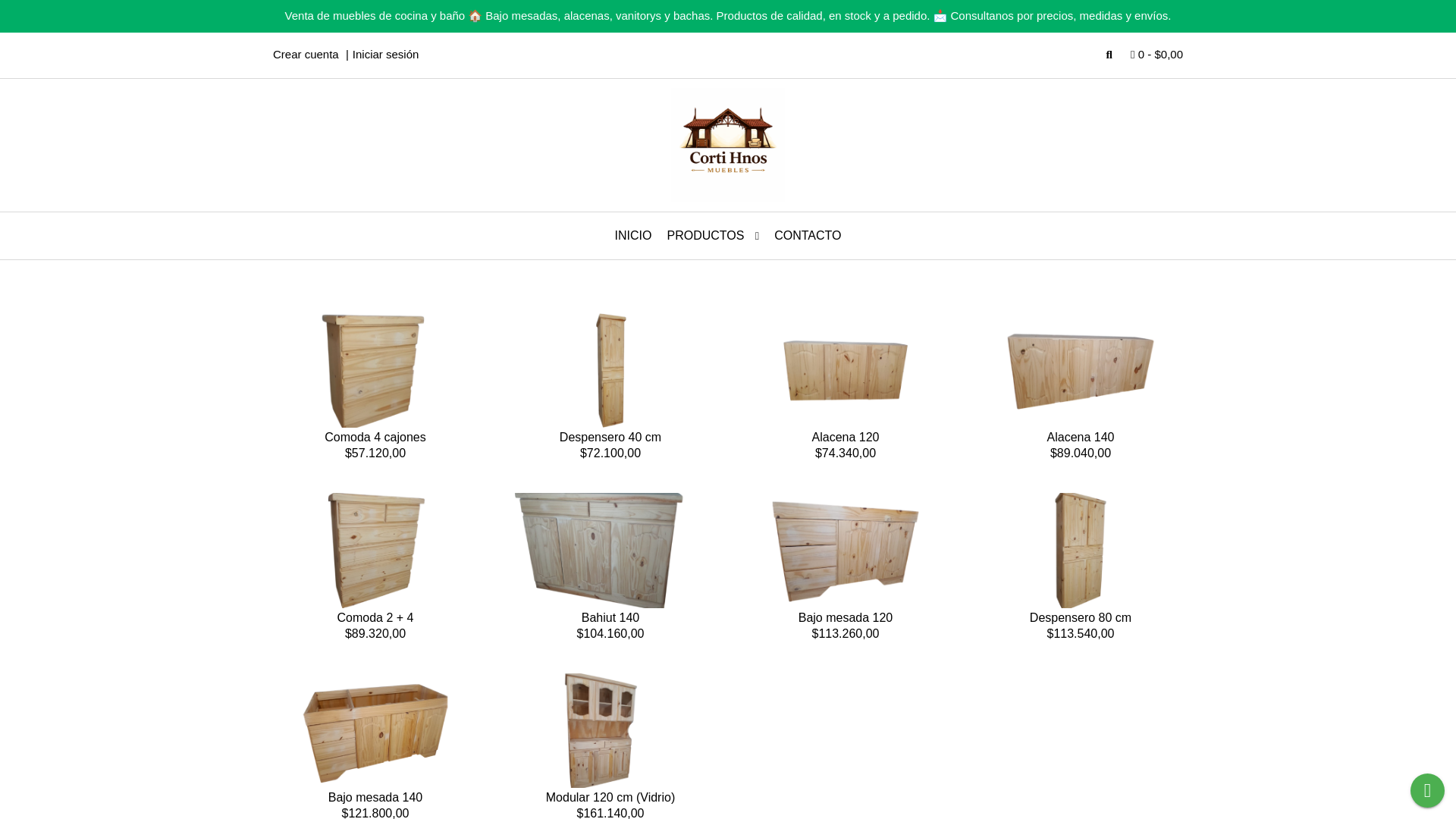 website screenshot of https://cortihnos.com.ar/