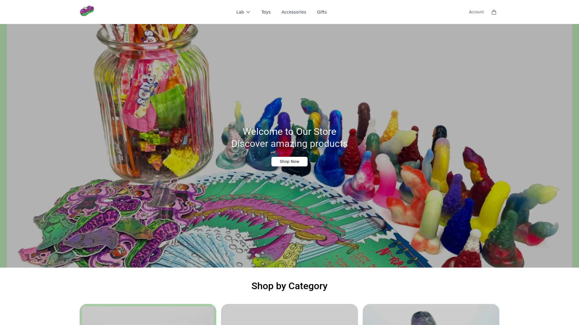website screenshot of https://tenticklehq.shop/