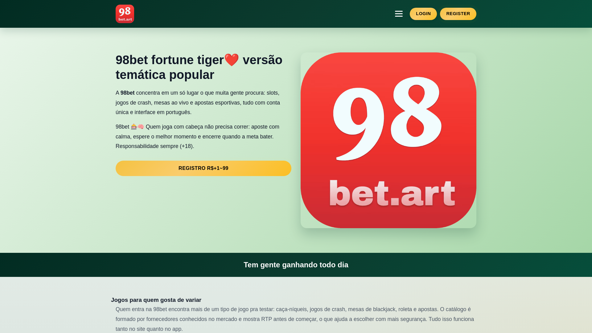 website screenshot of https://98bets8.com/