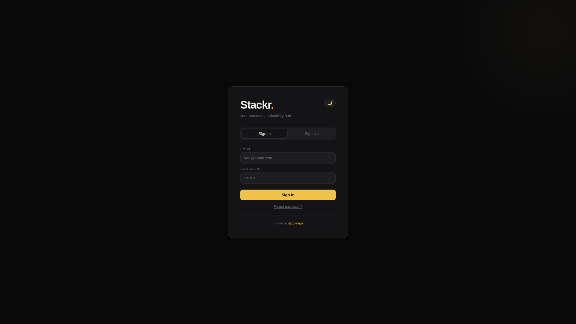 website screenshot of https://stackr-bkm.pages.dev/