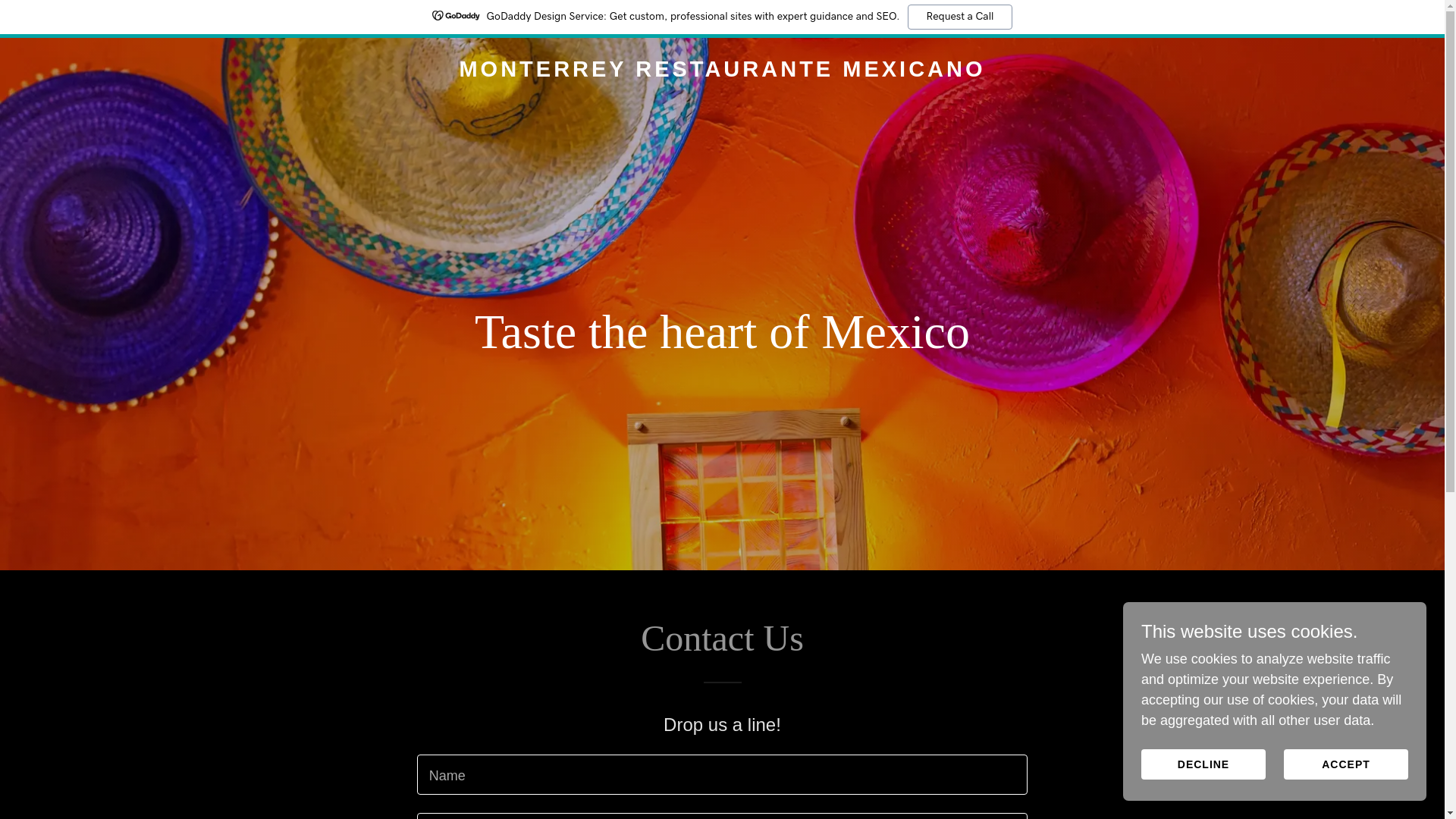 website screenshot of https://monterrey.at/