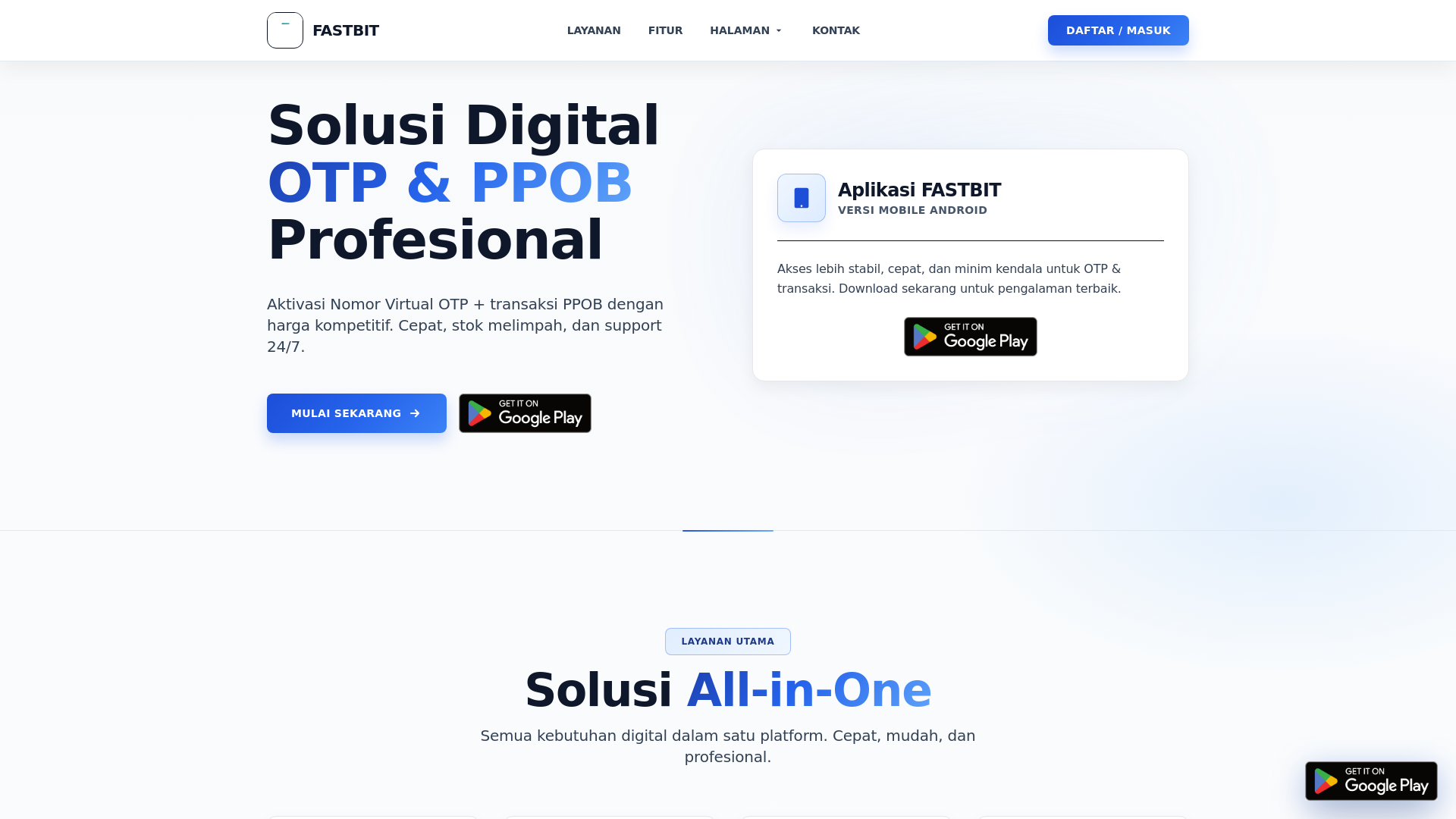 website screenshot of https://api.fastbit.tech