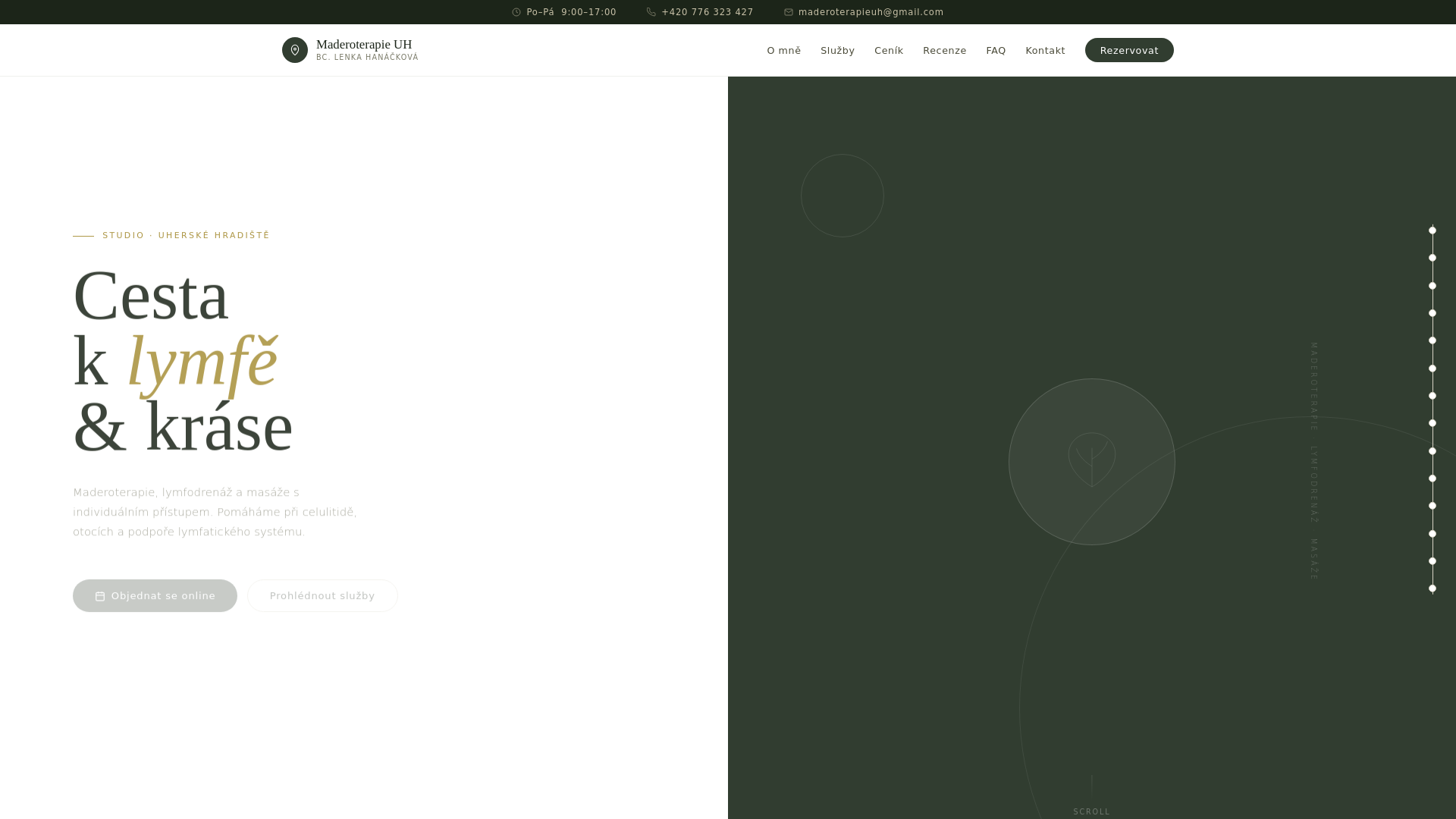 website screenshot of https://maderoterapie-uh-web.pages.dev/