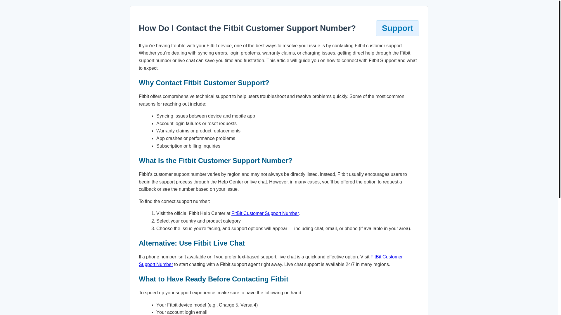 website screenshot of https://fitbit-customer-support-number.pages.dev/