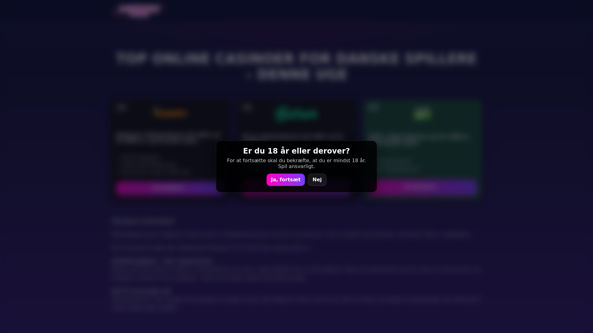 website screenshot of https://danskbonusguide.com/