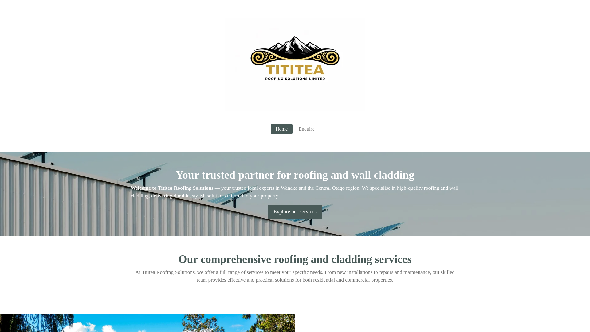 website screenshot of https://tititearoofingsolutions.co.nz