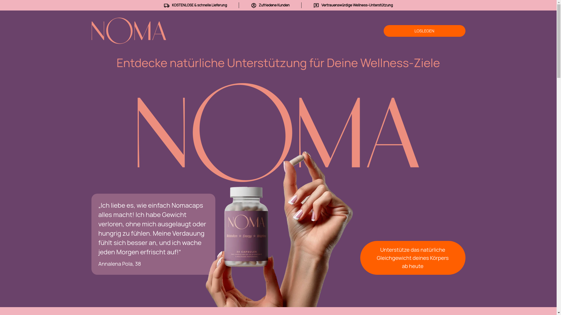 website screenshot of https://nomacaps.pages.dev/