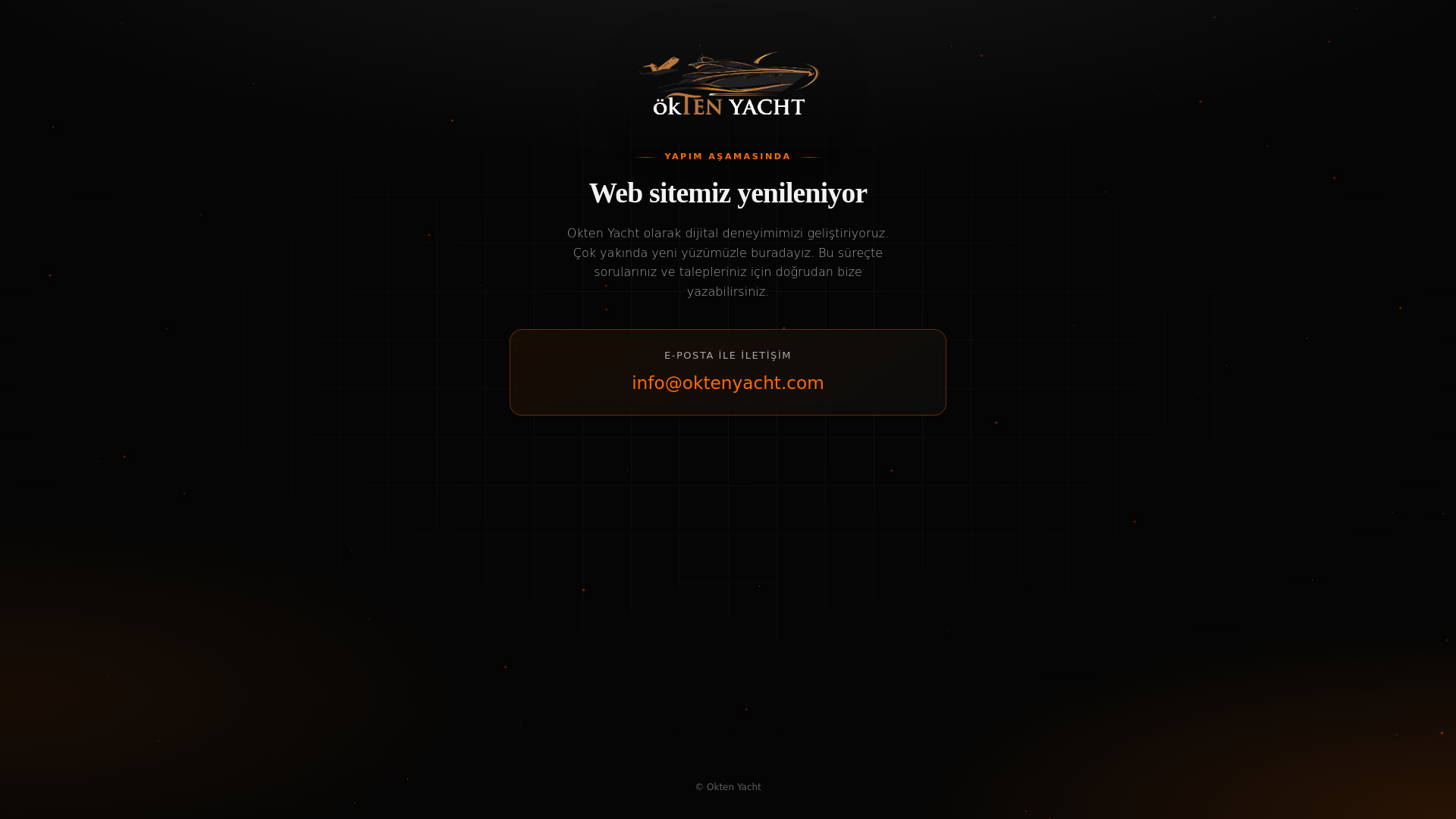 website screenshot of https://oktenyacht.com/