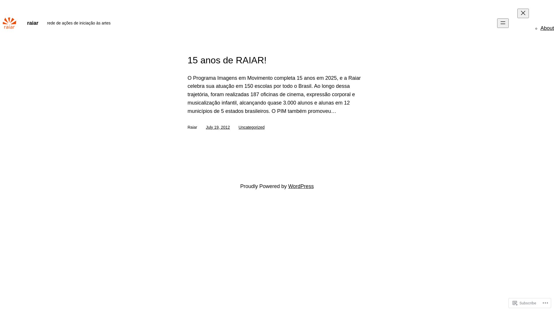 website screenshot of https://raiarcultura.org/