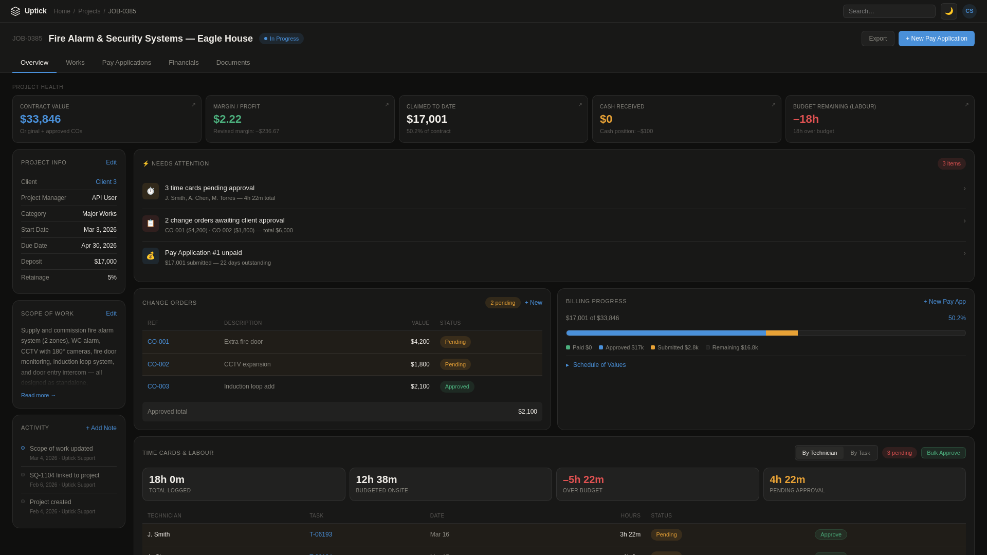website screenshot of https://uptick-prototype.pages.dev/