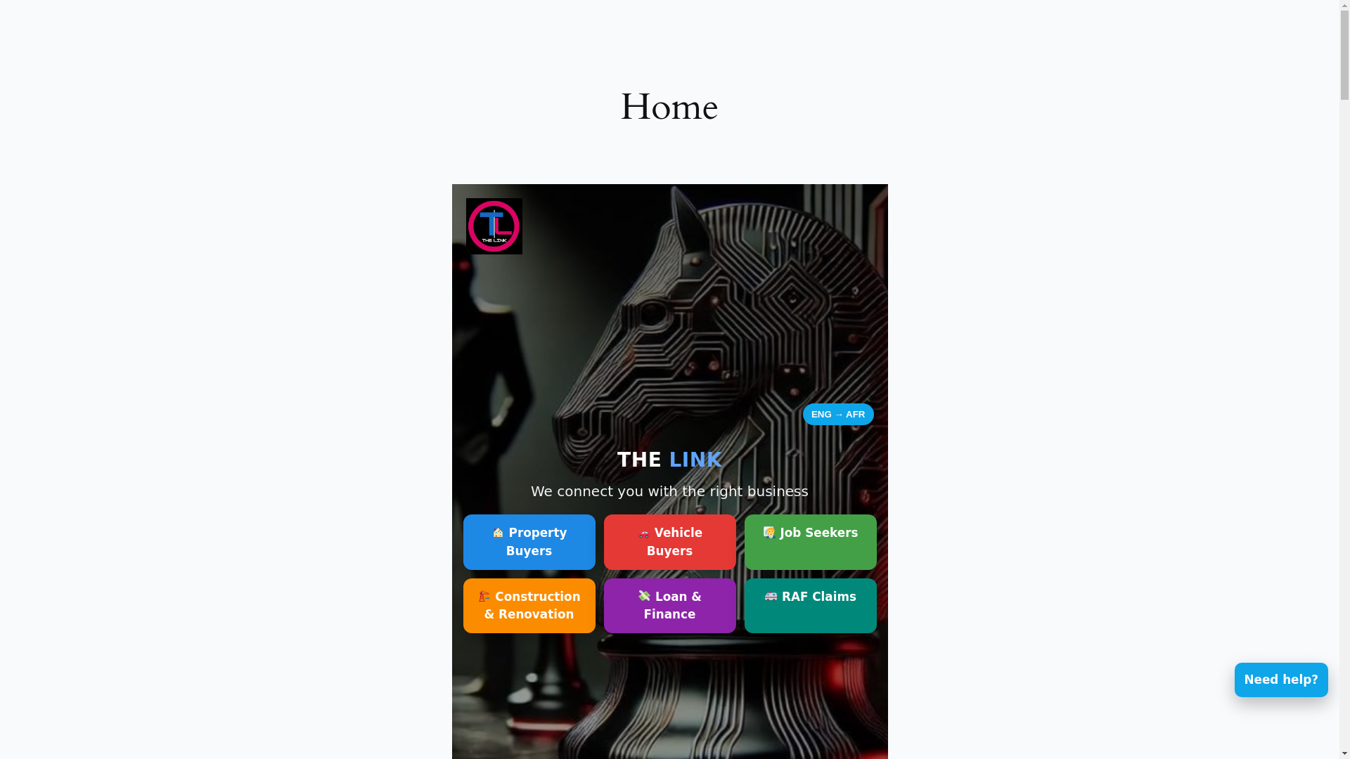 website screenshot of https://thelink.agency/