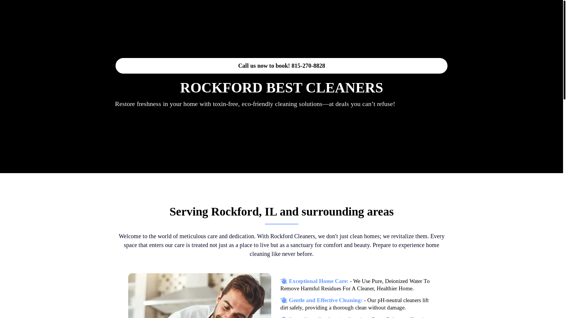 website screenshot of https://rockfordbestcleaners.com/