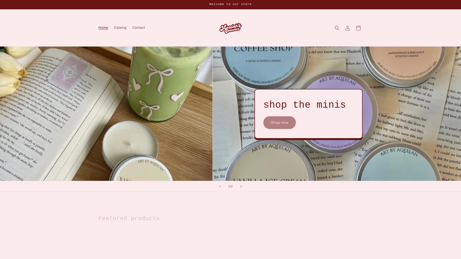 website screenshot of https://aqeelahscollective.com