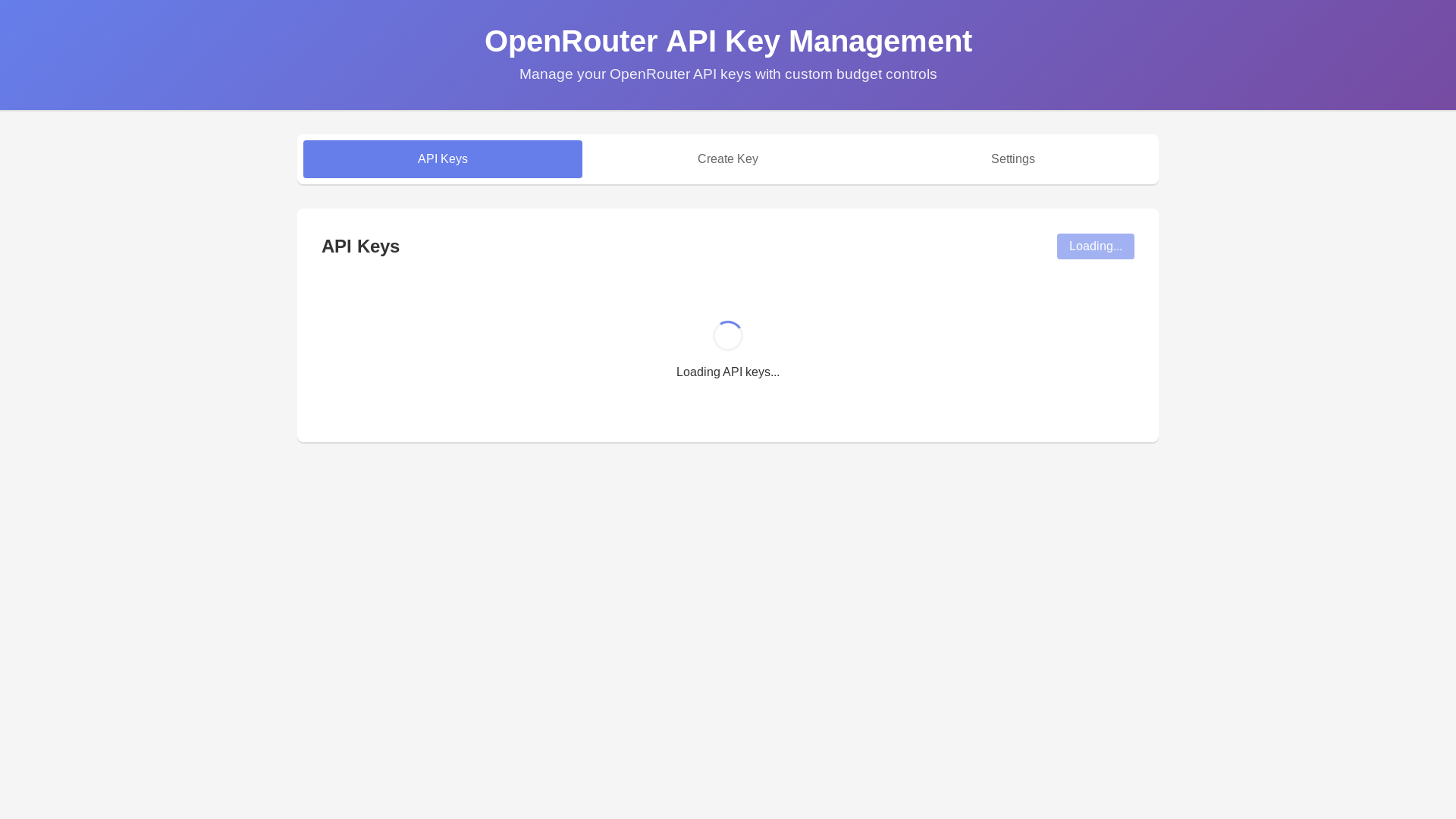 website screenshot of https://openrouter-key-management.pages.dev/