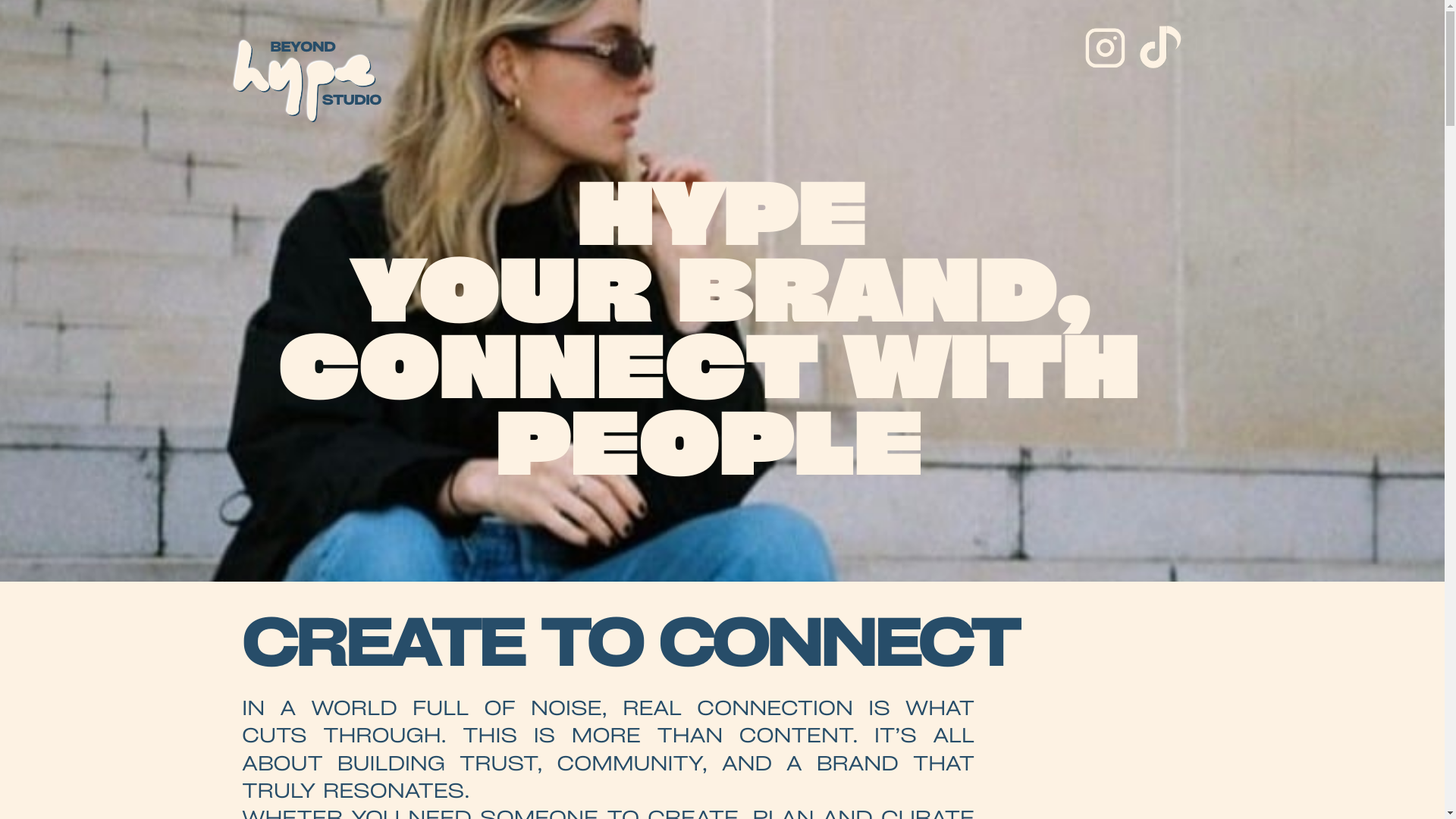 website screenshot of https://beyondhypestudio.com/