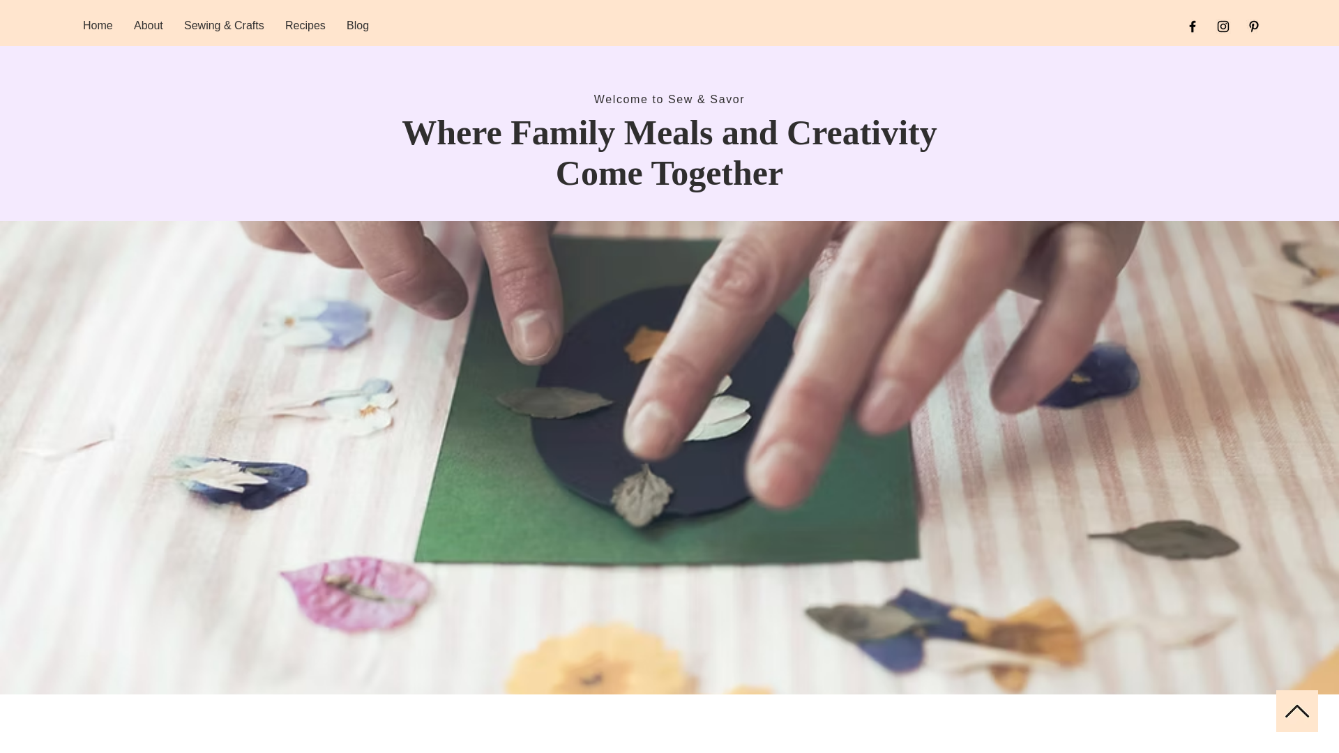 website screenshot of https://sewandsavor.com/