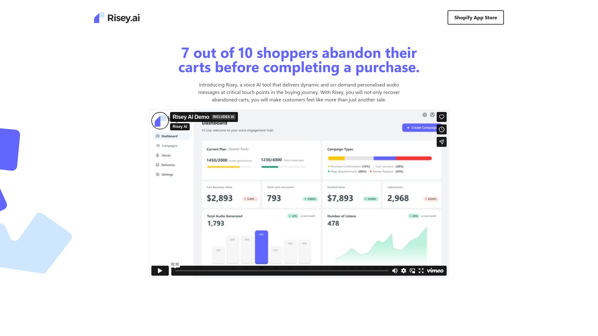 website screenshot of https://risey-waitlist.pages.dev/