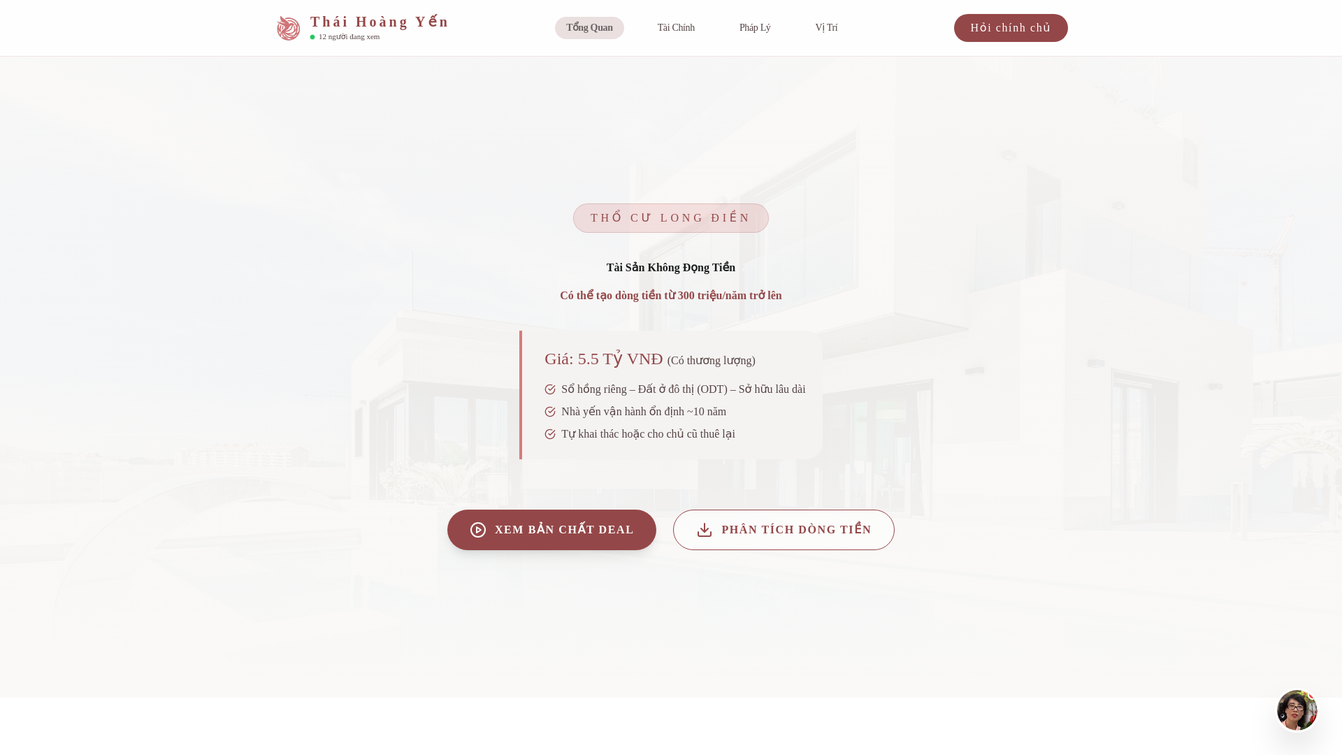 website screenshot of https://thaihoangyen.com/