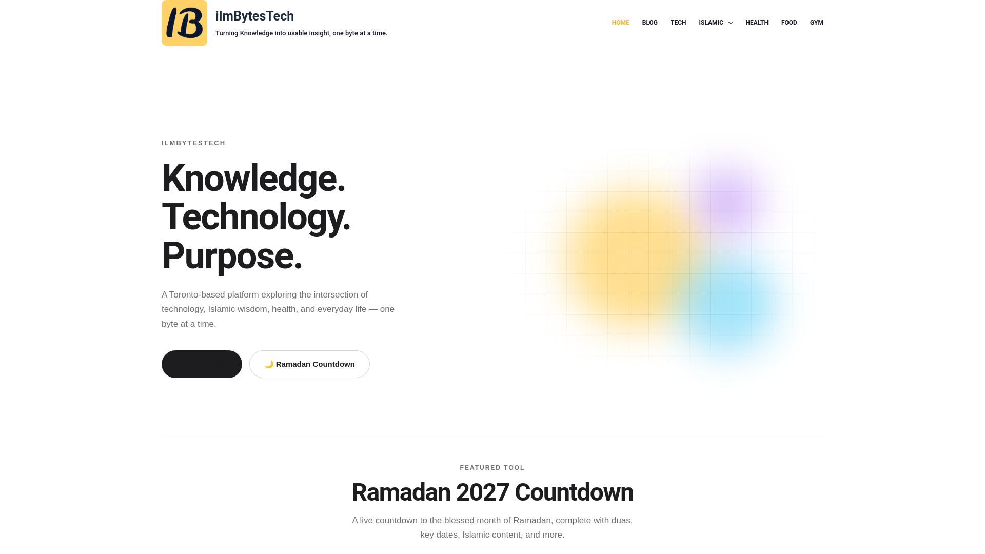 website screenshot of https://ilmbytestech.com