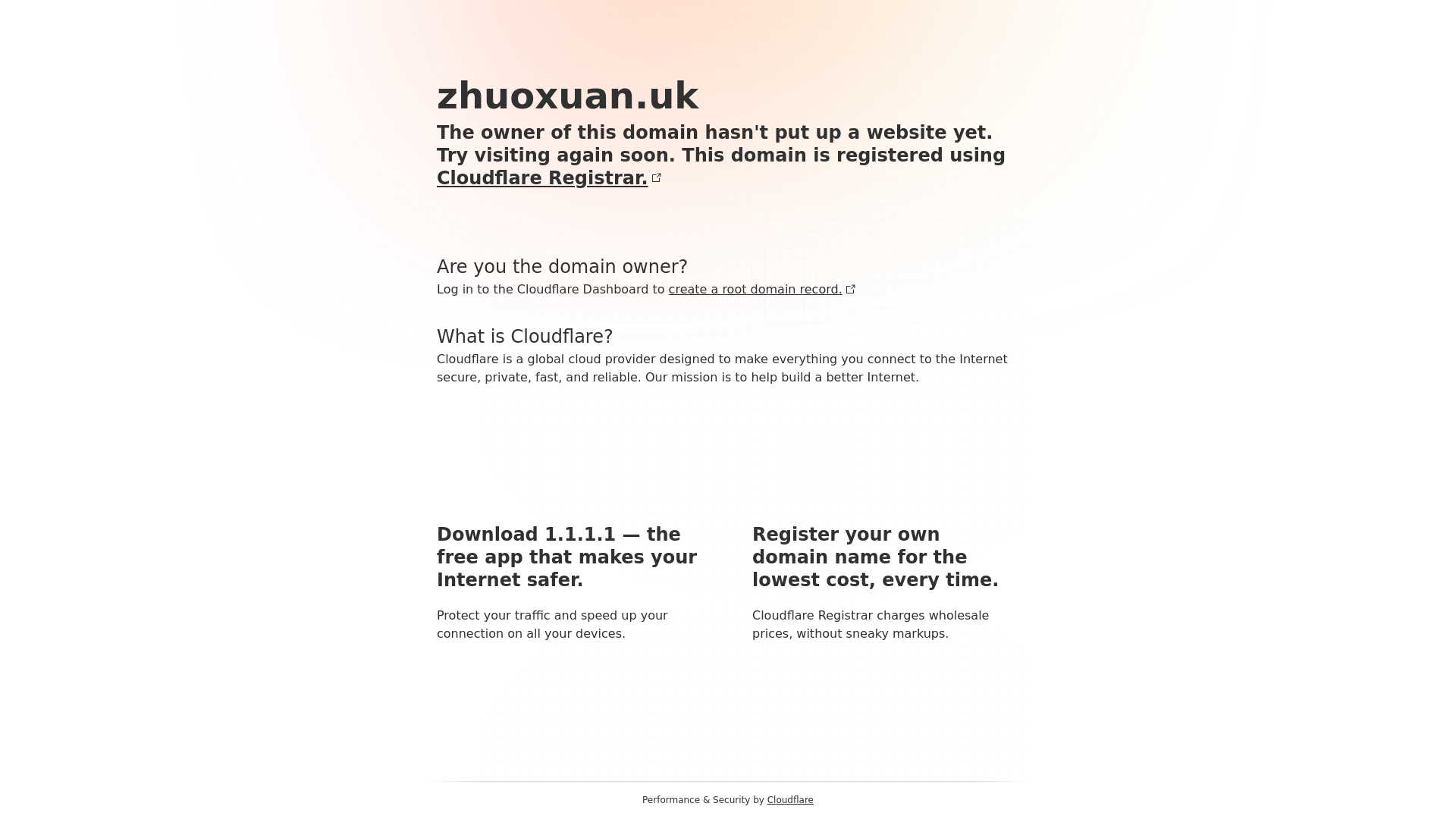 website screenshot of https://zhuoxuan.uk/