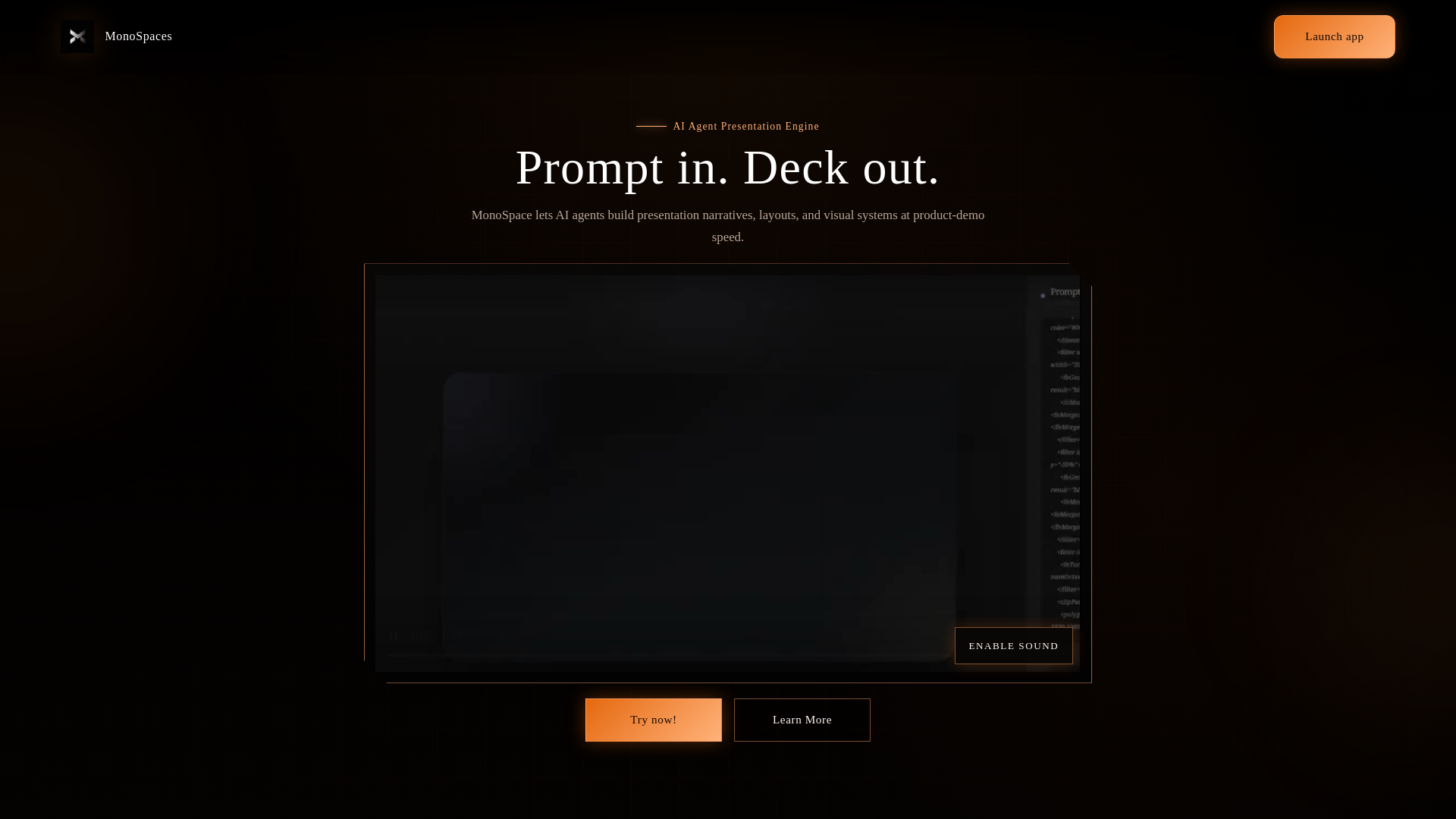 website screenshot of https://monospaces.app