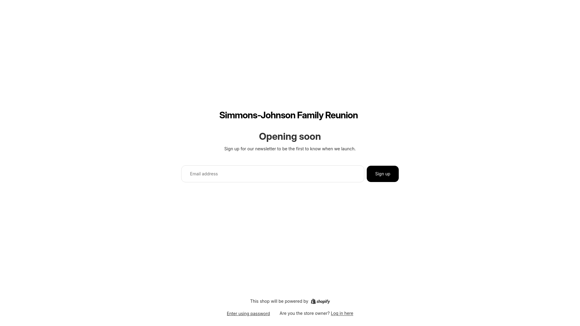 website screenshot of https://simmons-johnsonfamilyreunion.com/