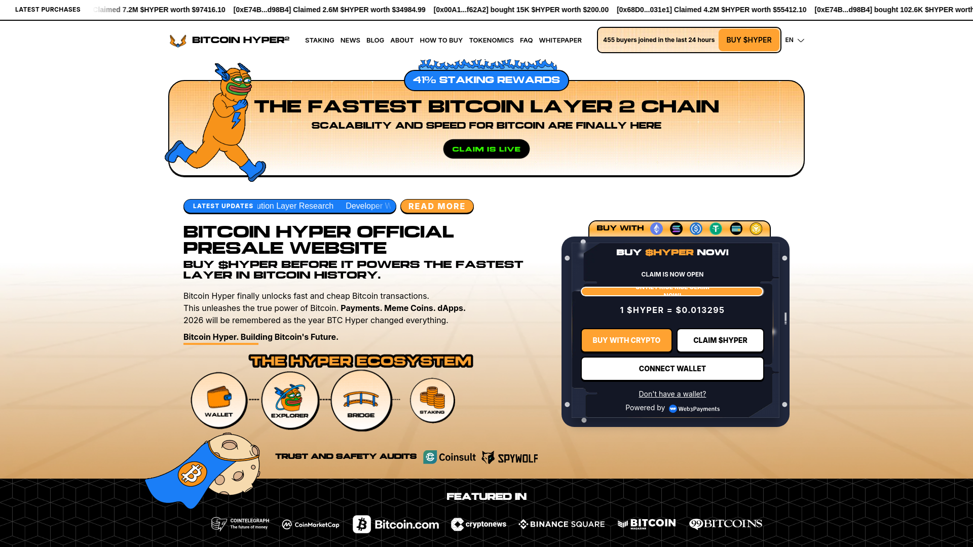 website screenshot of https://claims-bitcoinhyper-claim.pages.dev