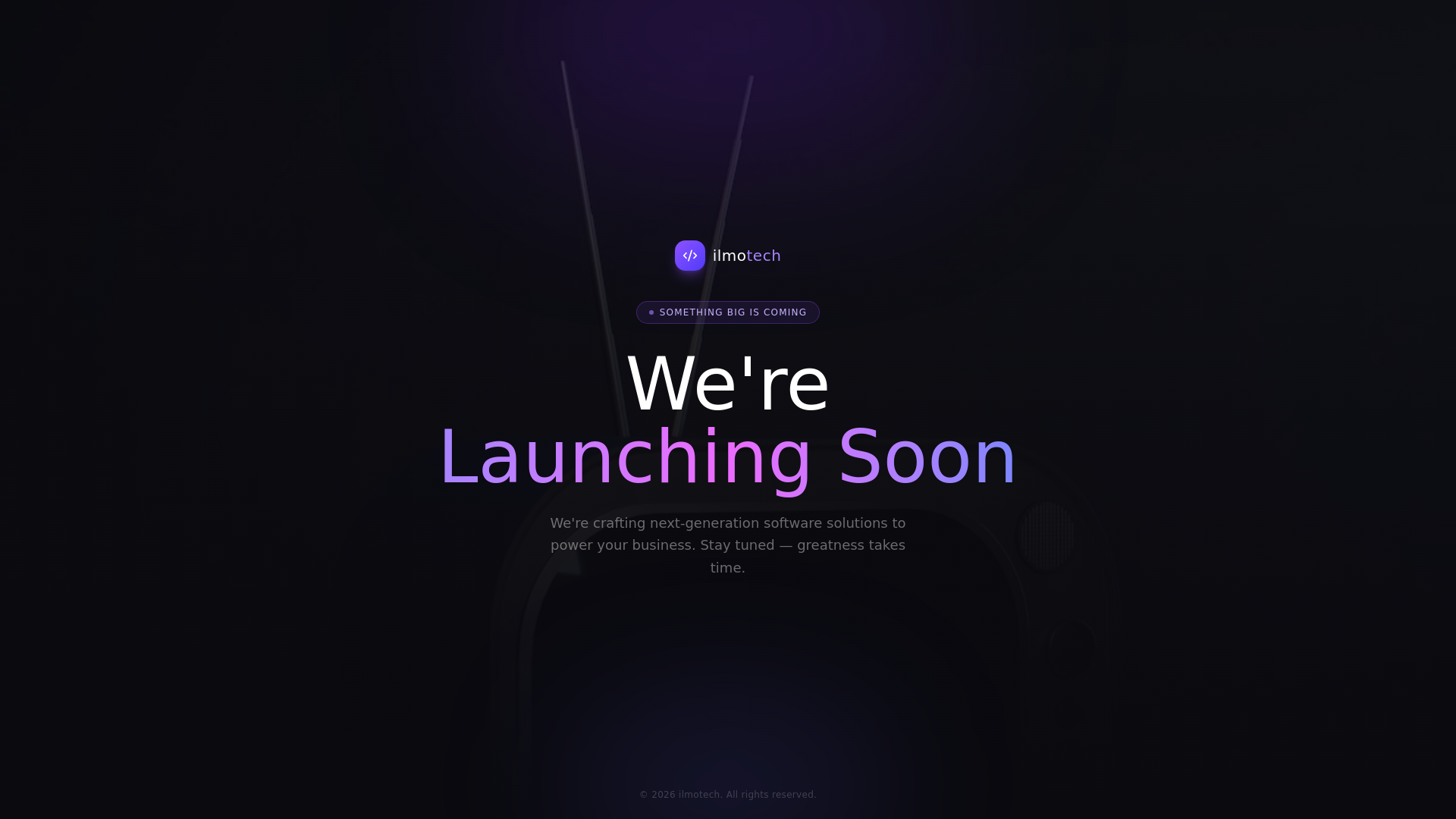 website screenshot of https://ilmotech.com