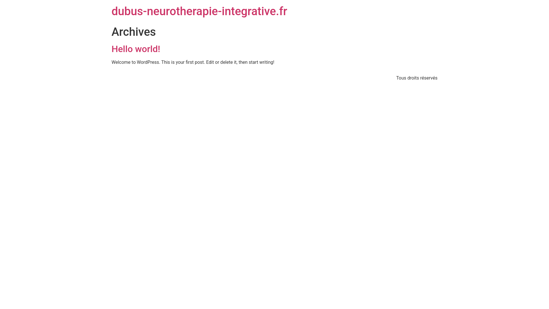website screenshot of https://dubus-neurotherapie-integrative.fr/