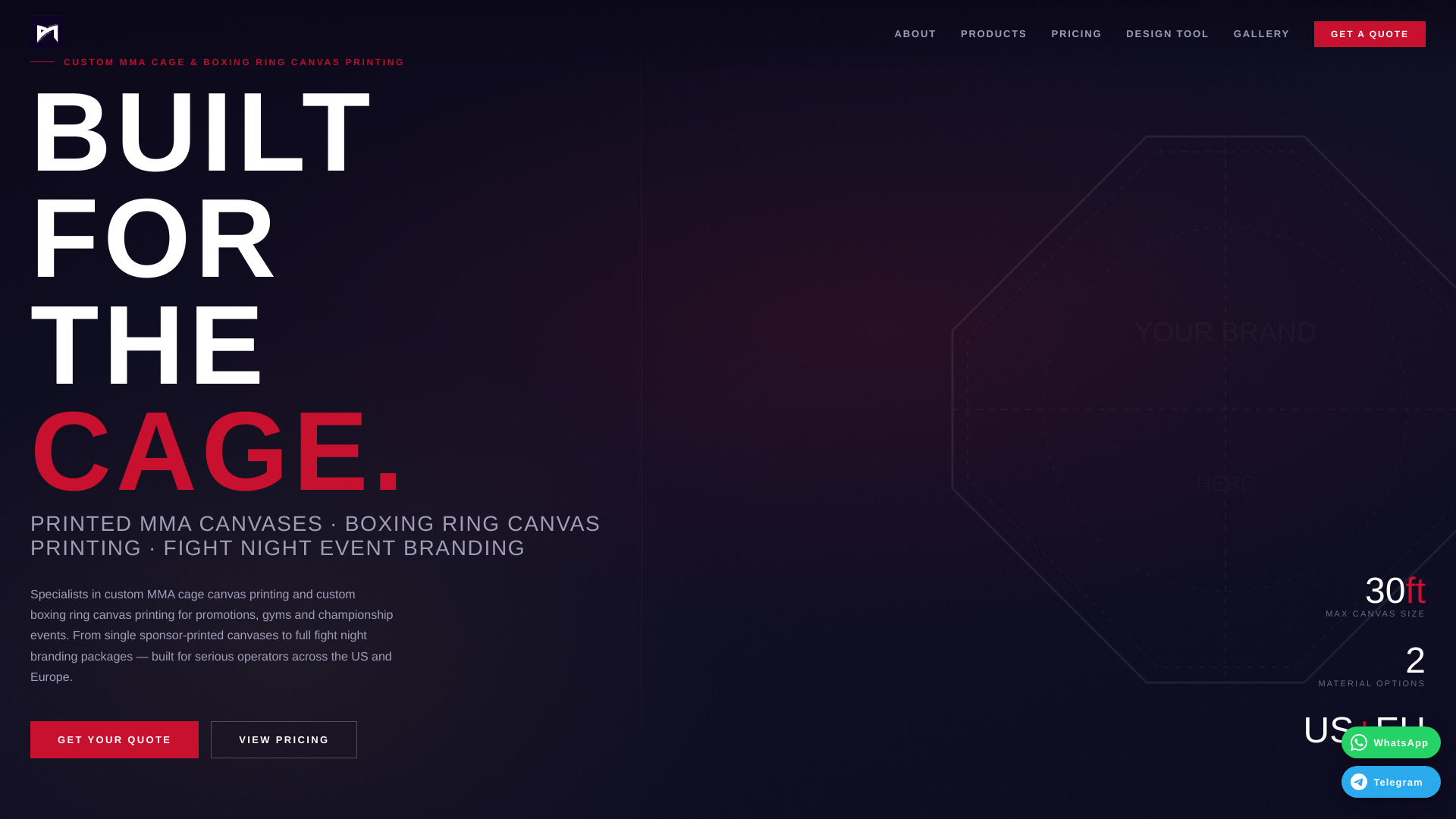 website screenshot of https://martialartstextiles.com