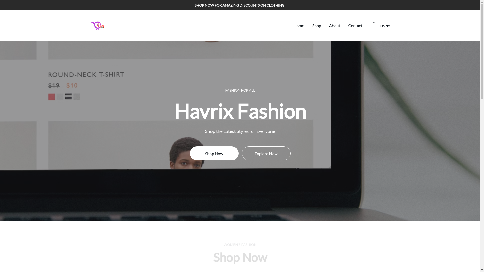 website screenshot of https://havrix.shop/