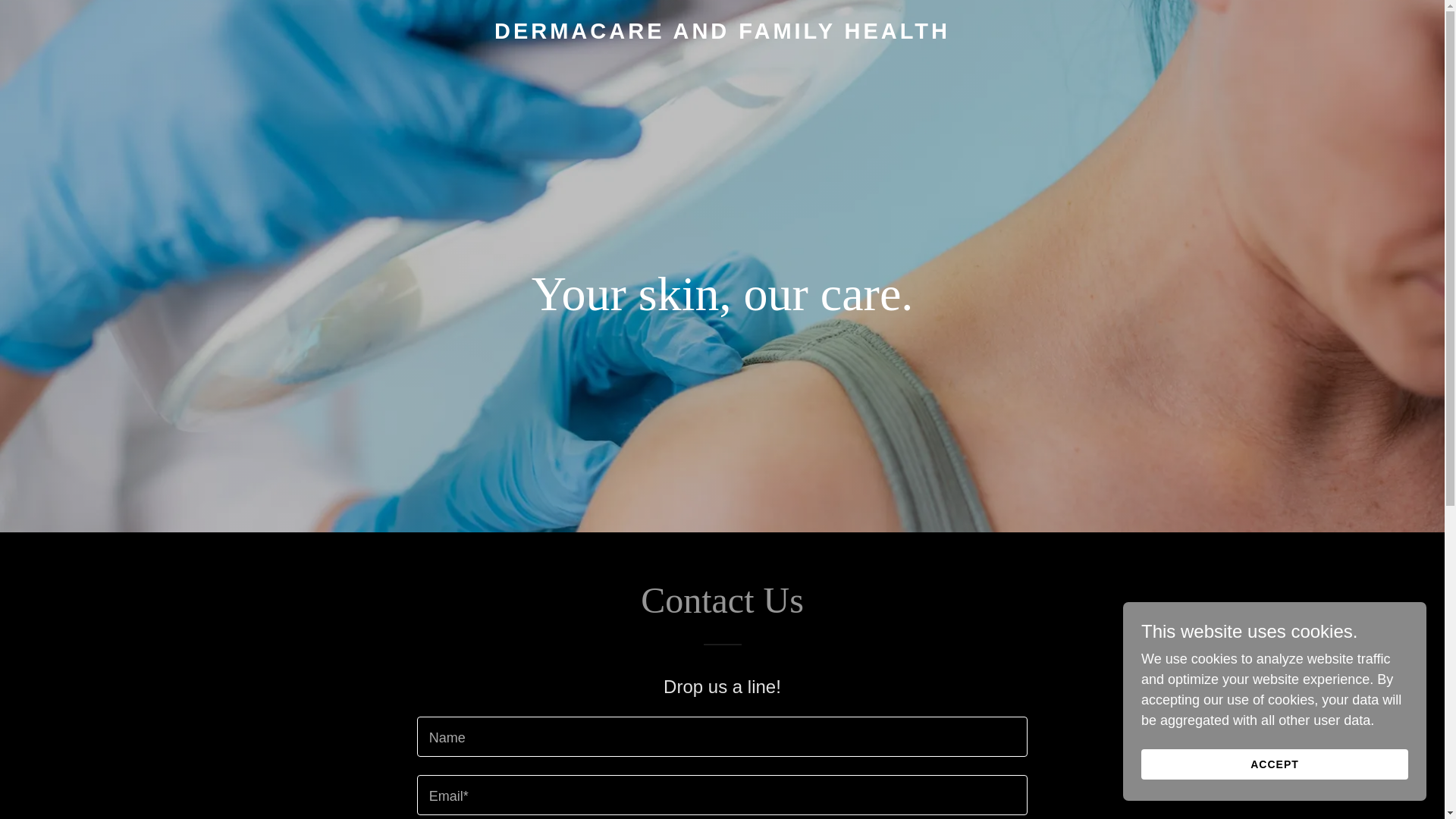 website screenshot of https://dermacareandfamilyhealth.com.au/