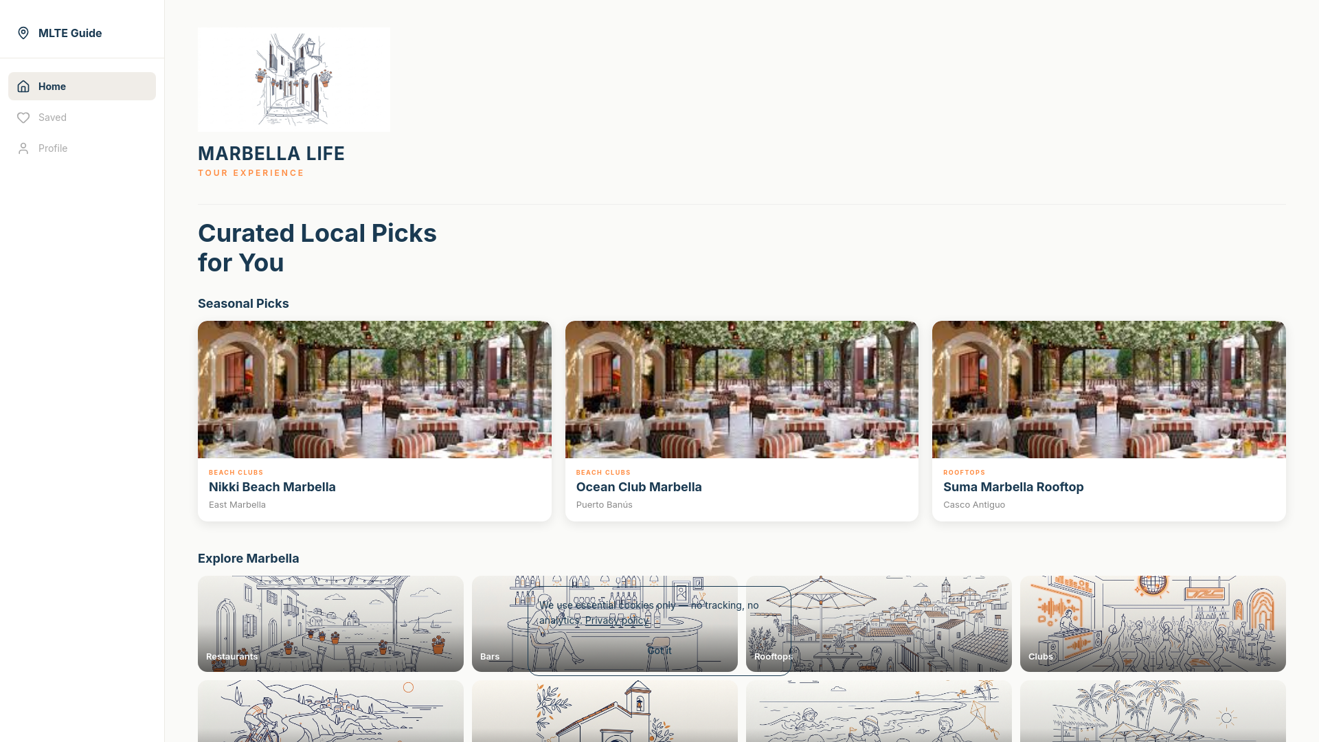 website screenshot of https://marbellalifetour.app/