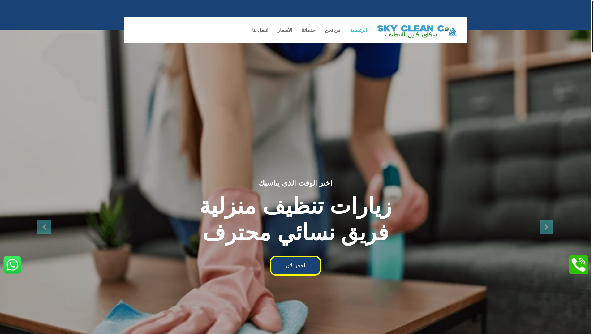 website screenshot of https://skycleancleaning.com/