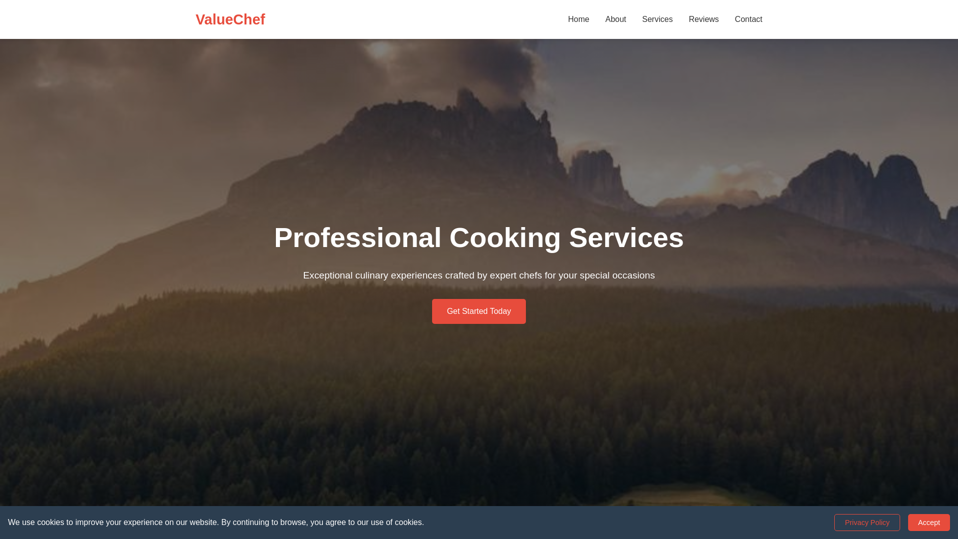 website screenshot of https://valuechefnet.digital/